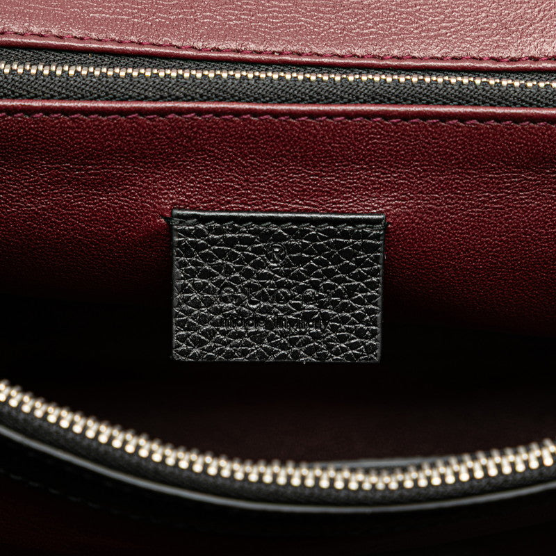 グッチ ズゥミ スモール ハンドバッグ ショルダーバッグ 2WAY 569712 ブラック レザー レディース GUCCI 【中古】