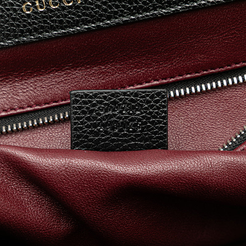 グッチ ズゥミ スモール ハンドバッグ ショルダーバッグ 2WAY 569712 ブラック レザー レディース GUCCI 【中古】
