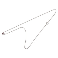 Pt900 プラチナ Pt850 プラチナ ルビー0.21ct ダイヤ0.13ct ペンダントネックレス レディース 【中古】