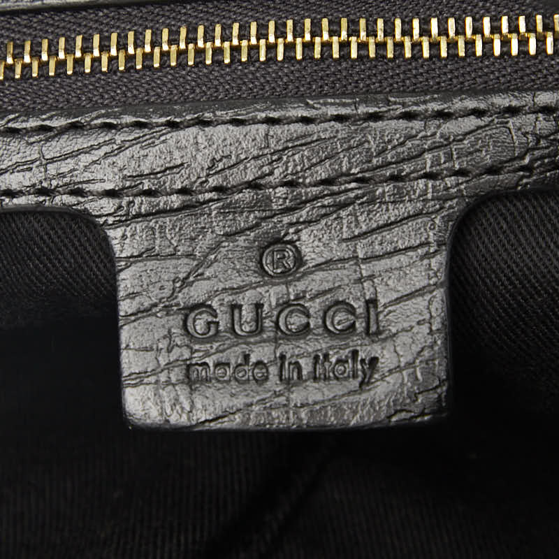 グッチ GGキャンバス 斜め掛け ショルダーバッグ 144388 ブラック キャンバス レザー レディース GUCCI 【中古】
