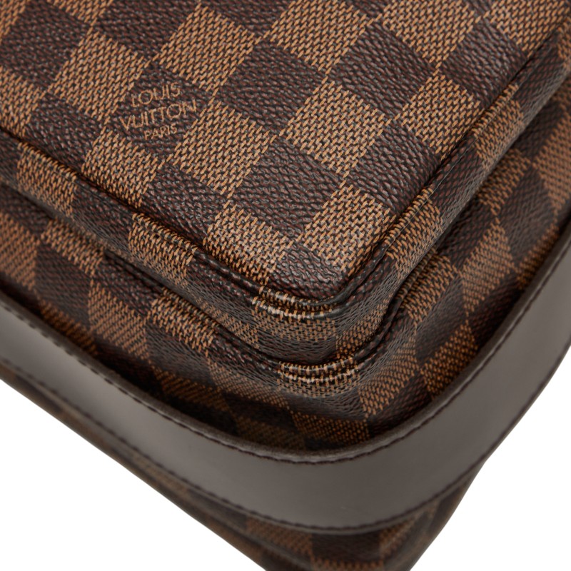ルイ ヴィトン ダミエ ナヴィグリオ 斜め掛け ショルダーバッグ N45255 ブラウン PVC レザー レディース LOUIS VUITTON 【中古】