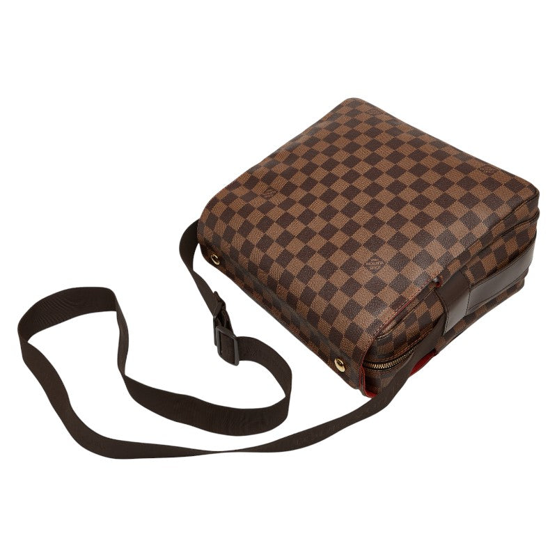 ルイ ヴィトン ダミエ ナヴィグリオ 斜め掛け ショルダーバッグ N45255 ブラウン PVC レザー レディース LOUIS VUITTON 【中古】
