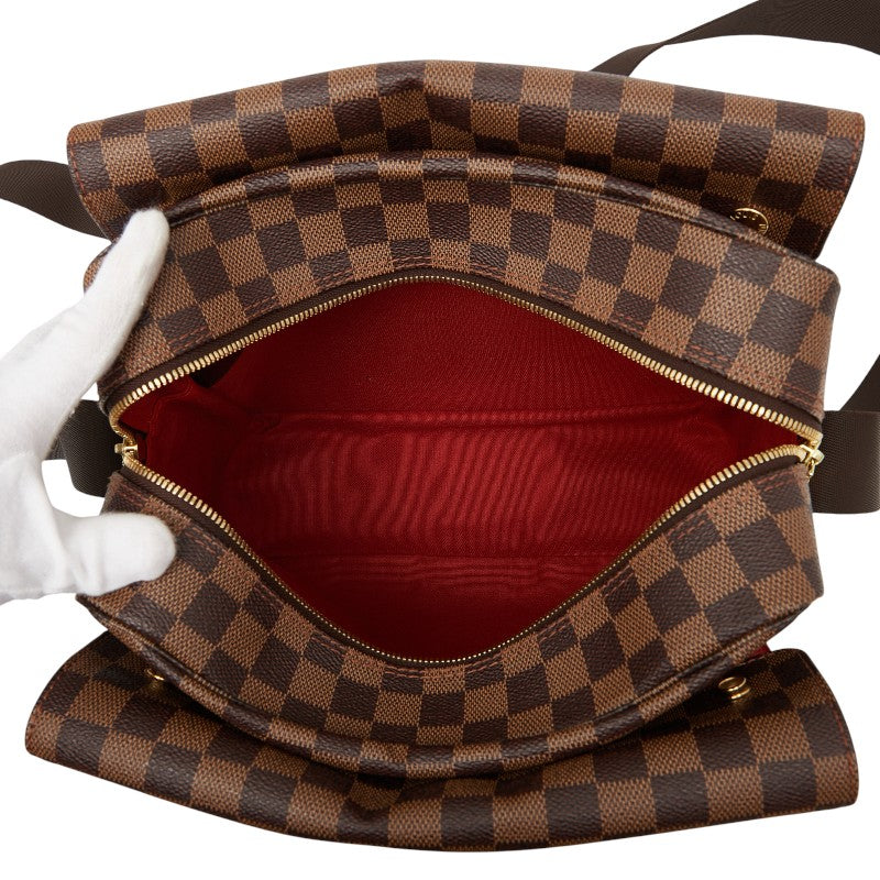 ルイ ヴィトン ダミエ ナヴィグリオ 斜め掛け ショルダーバッグ N45255 ブラウン PVC レザー レディース LOUIS VUITTON 【中古】