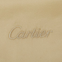 カルティエ ロゴ パンテール モチーフ ストール ホワイト アイボリー シルク レディース CARTIER 【中古】