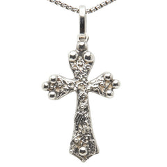 サンローラン クロス 十字架 モチーフ ネックレス シルバー メタル メンズ SAINT LAURENT 【中古】