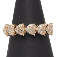 K18YG イエローゴールド ダイヤ0.38ct リング 指輪 レディース 12号 【中古】