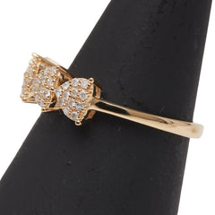 K18YG イエローゴールド ダイヤ0.38ct リング 指輪 レディース 12号 【中古】