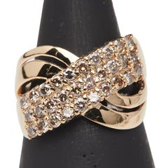 K18YG イエローゴールド ダイヤ1.00ct リング 指輪 レディース 13号 【中古】