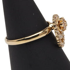K18YG イエローゴールド ダイヤ0.50ct リング 指輪 レディース 13号 【中古】