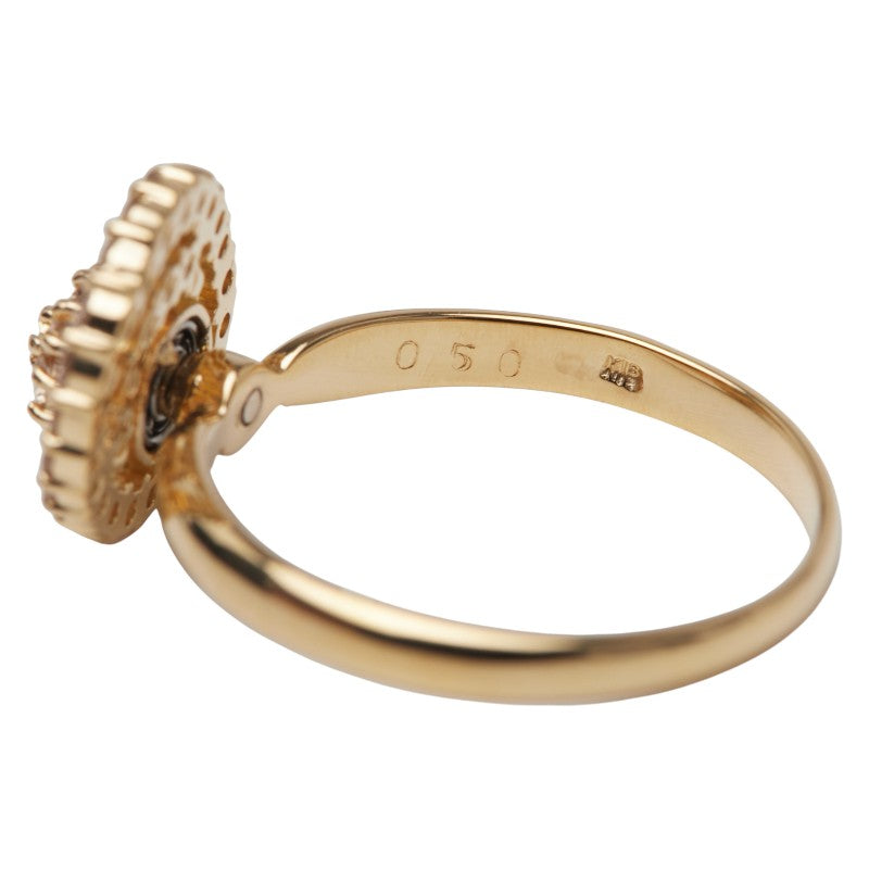 K18YG イエローゴールド ダイヤ0.50ct リング 指輪 レディース 13号 【中古】