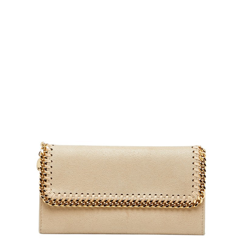 ステラマッカートニー ファラベラ 長財布 ベージュ ポリエステル レディース Stella McCartney 【中古】
