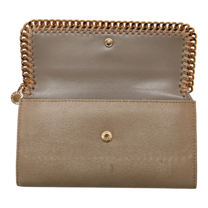 ステラマッカートニー ファラベラ 長財布 ベージュ ポリエステル レディース Stella McCartney 【中古】