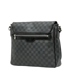 ルイ ヴィトン ダミエ グラフィット ダニエルMM 斜め掛け ショルダーバッグ N58029 ブラック PVC レザー メンズ LOUIS VUITTON 【中古】