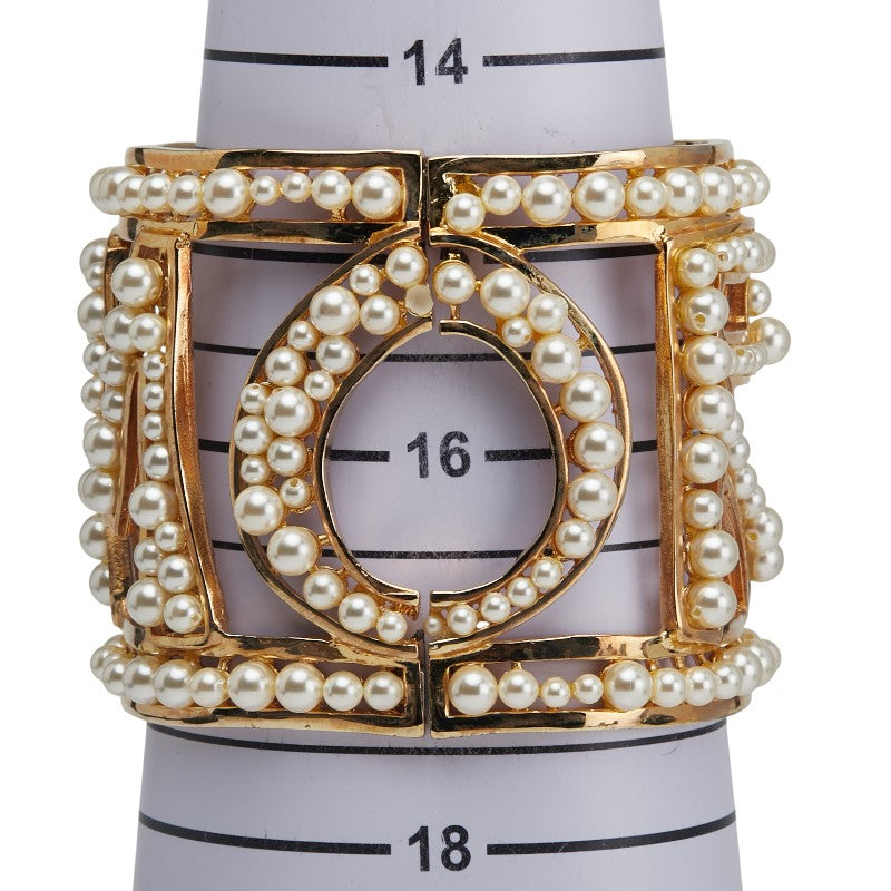 ドルチェアンドガッバーナ AMORE バングル ゴールド メッキ フェイクパール レディース DOLCE&GABBANA 【中古】