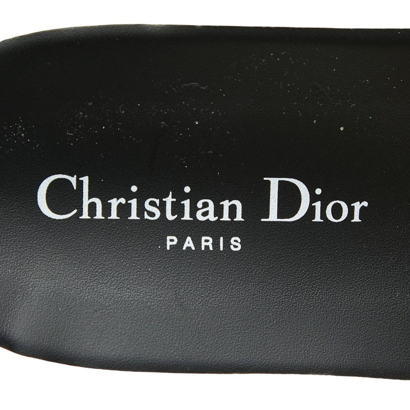 ディオール ブーツ サイズ：38 ブラック レザー ファブリック レディース Dior 【中古】