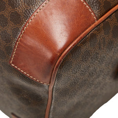 セリーヌ マカダム ボストンバッグ ブラウン PVC レザー レディース CELINE 【中古】