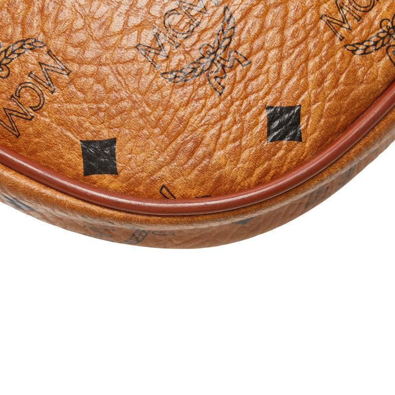 エム シー エム ヴィセトス ロゴグラム ショルダーバッグ ブラウン PVC レザー レディース MCM 【中古】