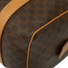 セリーヌ マカダム ハンドバッグ ブラウン PVC レザー レディース CELINE 【中古】