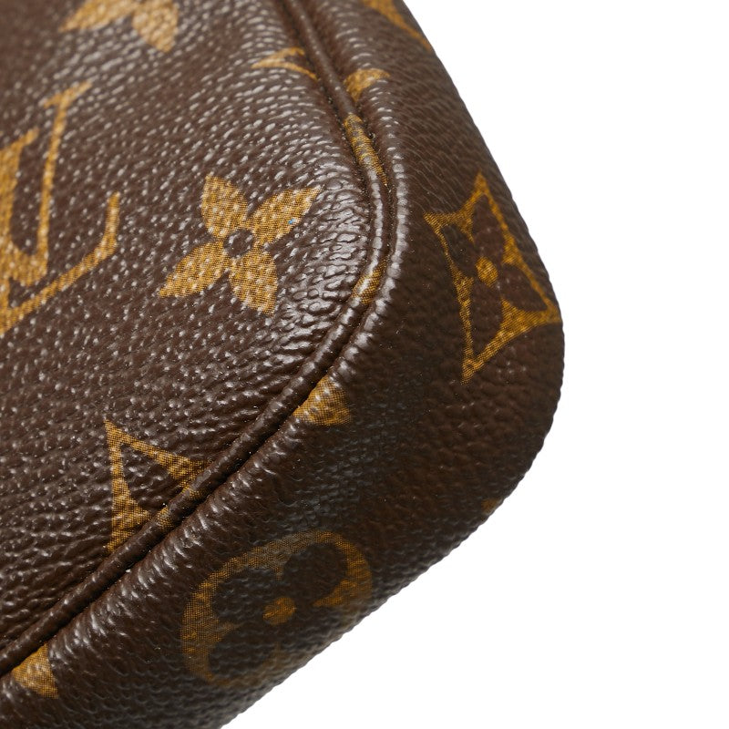 ルイ ヴィトン モノグラム ミニ ポシェット アクセソワール アクセサリーポーチ M58009 ブラウン PVC レディース LOUIS VUITTON 【中古】