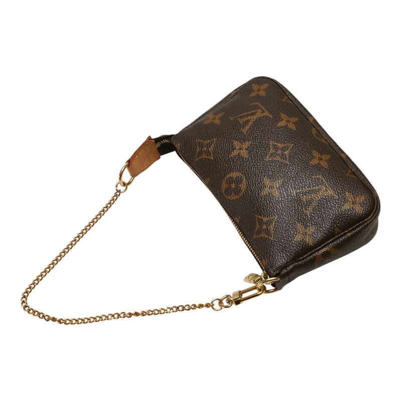 ルイ ヴィトン モノグラム ミニ ポシェット アクセソワール アクセサリーポーチ M58009 ブラウン PVC レディース LOUIS VUITTON 【中古】