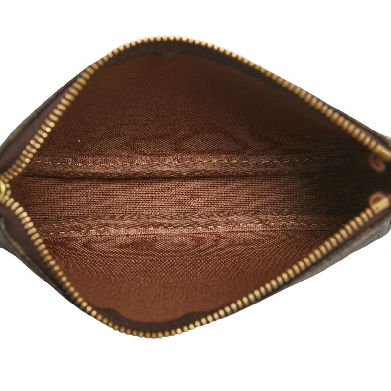 ルイ ヴィトン モノグラム ミニ ポシェット アクセソワール アクセサリーポーチ M58009 ブラウン PVC レディース LOUIS VUITTON 【中古】