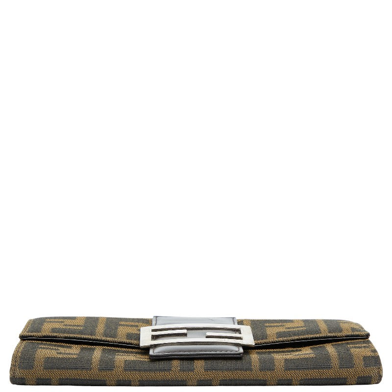 フェンディ ズッカ 長財布 310970 ブラウン キャンバス レザー レディース FENDI 【中古】