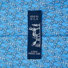 エルメス ネクタイ ライトブルー シルク メンズ HERMES 【中古】