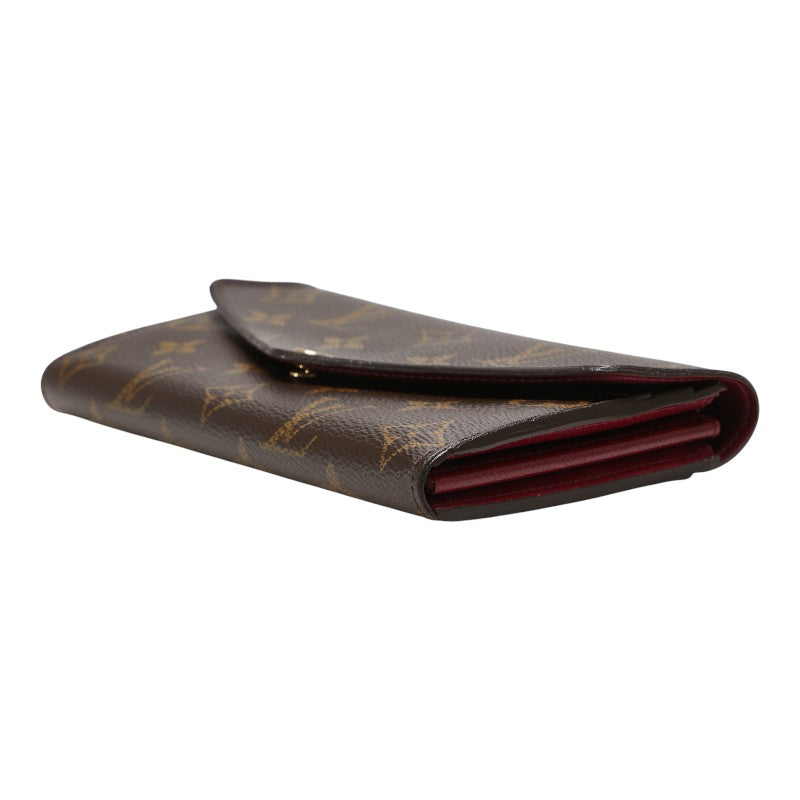 ルイ ヴィトン モノグラム ポルトフォイユ サラ 長財布 M62234 ブラウン フューシャ PVC レザー レディース LOUIS VUITTON 【中古】