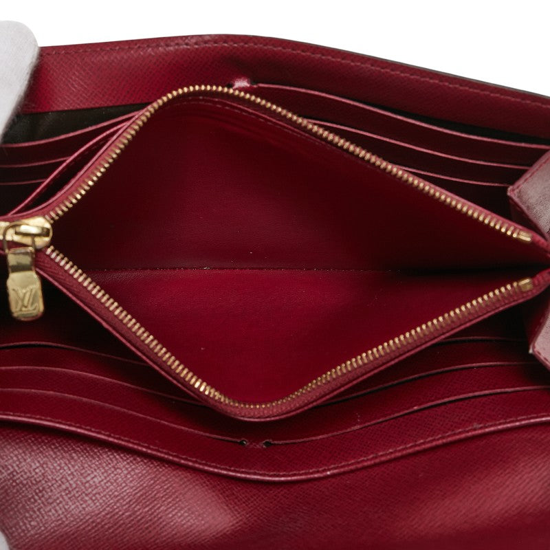 ルイ ヴィトン モノグラム ポルトフォイユ サラ 長財布 M62234 ブラウン フューシャ PVC レザー レディース LOUIS VUITTON 【中古】