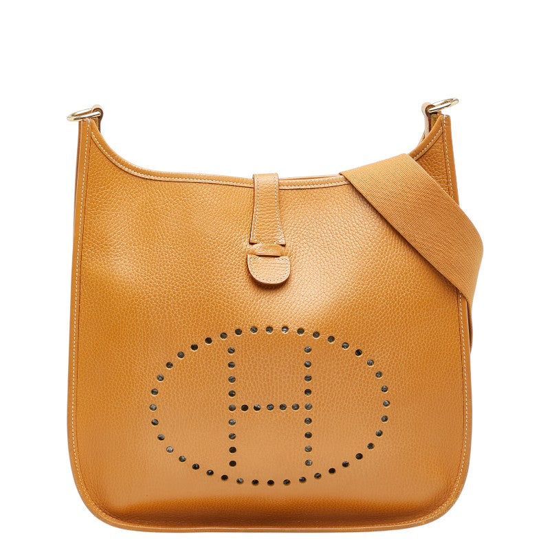 エルメス エブリンGM アン ショルダーバッグ ブラウン アルデンヌ レディース HERMES 【中古】