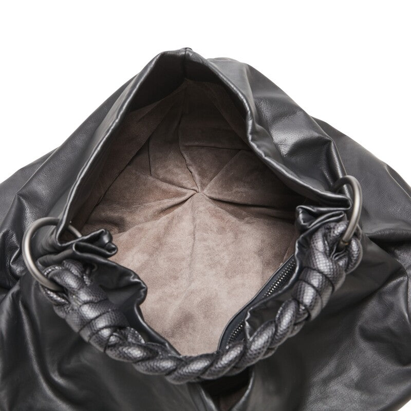 ボッテガヴェネタ イントレチャート ワンショルダーバッグトートバッグ ブラック レザー レディース BOTTEGAVENETA 【中古】