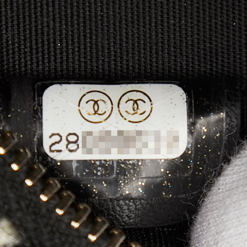 シャネル ココマーク チェーン ショルダーバッグ ブラック ホワイト ツイード レザー レディース CHANEL 【中古】