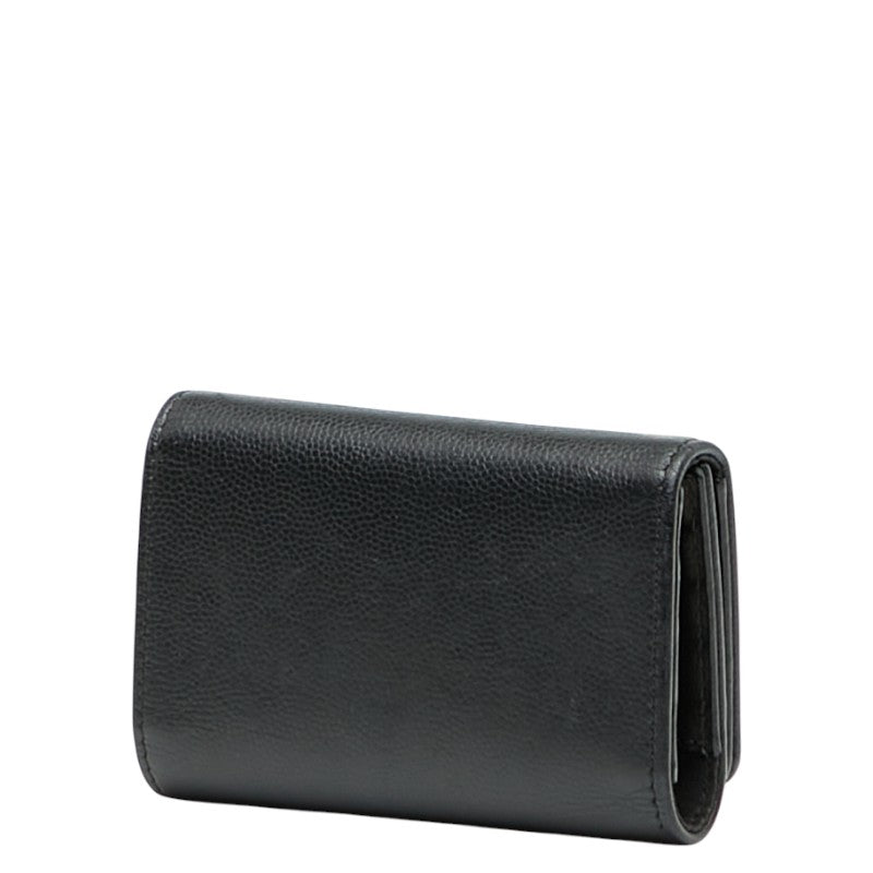 シャネル ココマーク キーケース 4連 ブラック キャビアスキン レディース CHANEL 【中古】