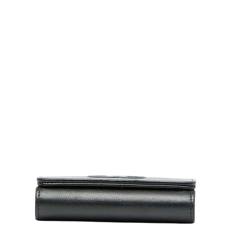 シャネル ココマーク キーケース 4連 ブラック キャビアスキン レディース CHANEL 【中古】