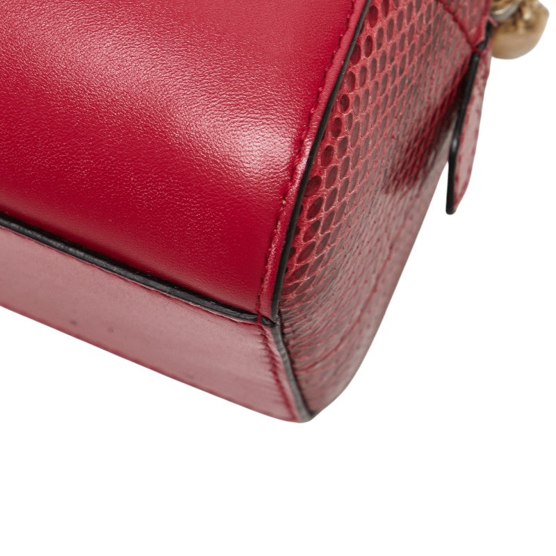 ブルガリ セルペンティ スカリエ ハンドバッグ ショルダーバッグ 2WAY ピンク レザー レディース BVLGARI 【中古】