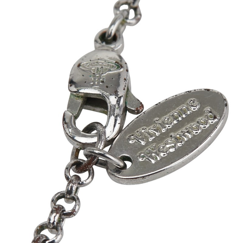 ヴィヴィアンウエストウッド オーブ ラインストーン ネックレス シルバー メタル レディース Vivienne Westwood 【中古】