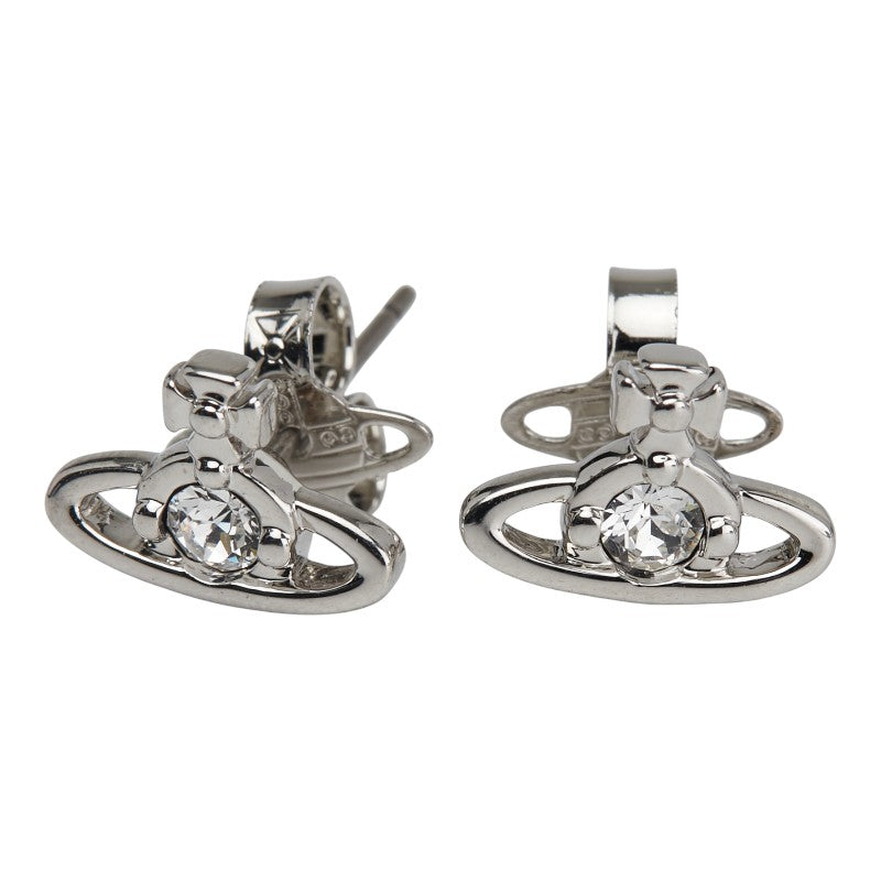 ヴィヴィアンウエストウッド オーブ スタッドピアス シルバー メタル ラインストーン レディース Vivienne Westwood 【中古】