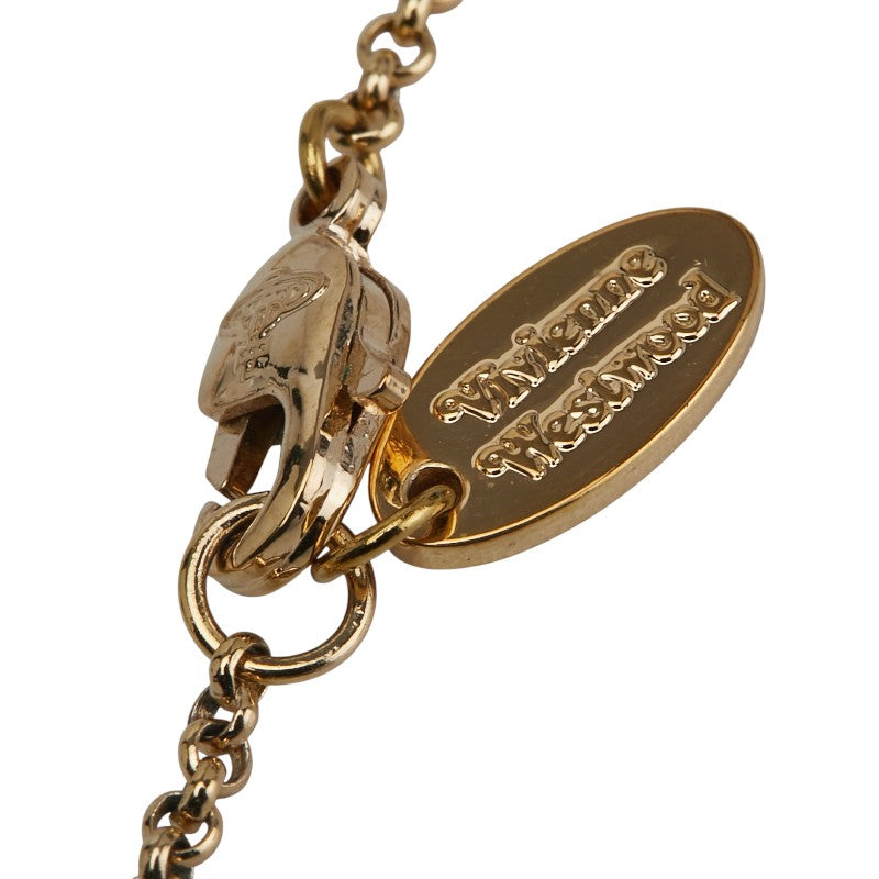 ヴィヴィアンウエストウッド オーブ ラインストーン ネックレス ゴールド マルチカラー メッキ レディース Vivienne Westwood 【中古】