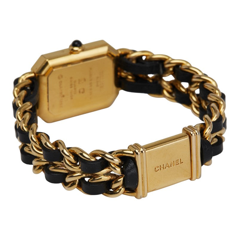 シャネル プルミエール 腕時計 サイズ：M H0001 クオーツ ブラック文字盤 ステンレススチール レザー レディース CHANEL 【中古】