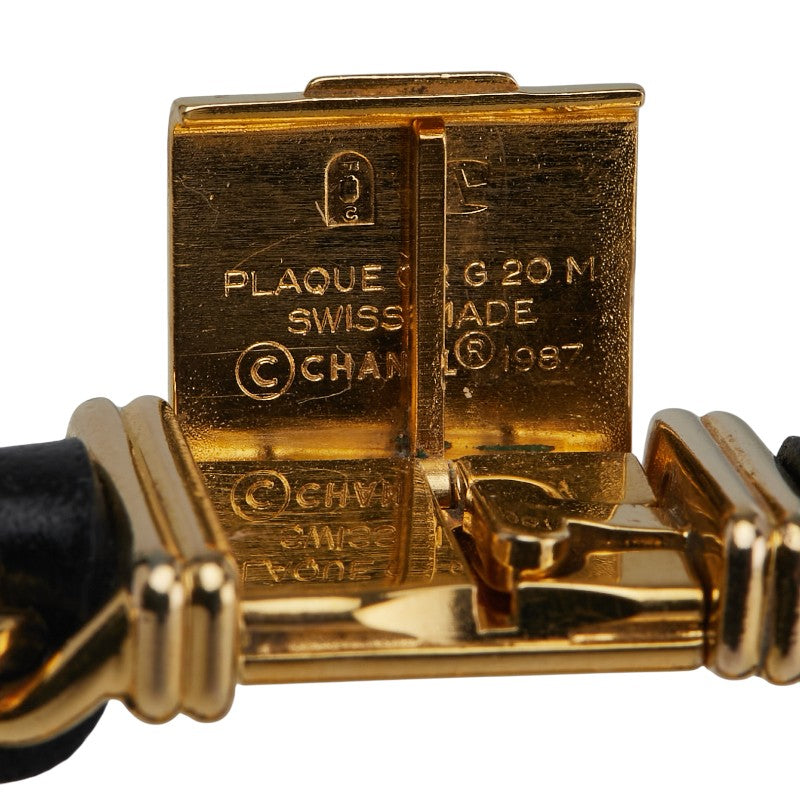シャネル プルミエール 腕時計 サイズ：M H0001 クオーツ ブラック文字盤 ステンレススチール レザー レディース CHANEL 【中古】