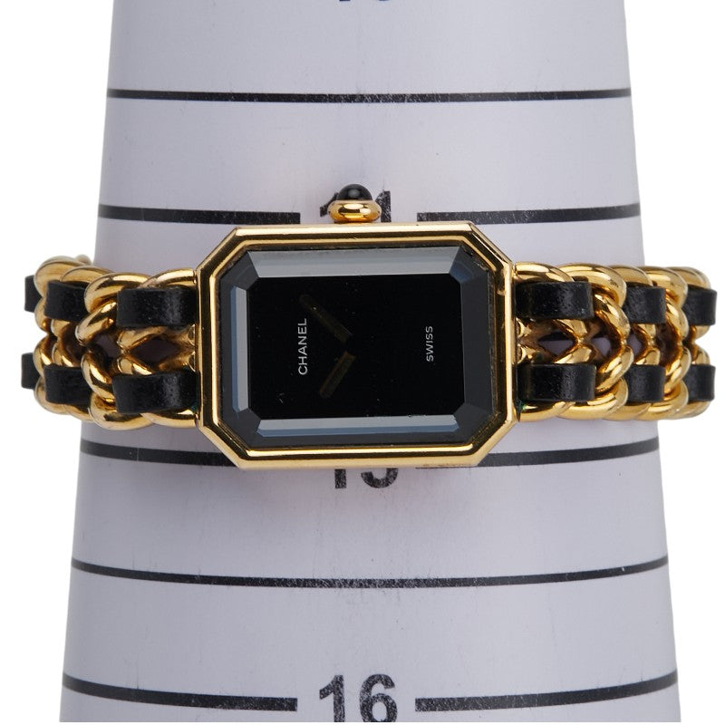 シャネル プルミエール 腕時計 サイズ：M H0001 クオーツ ブラック文字盤 ステンレススチール レザー レディース CHANEL 【中古】