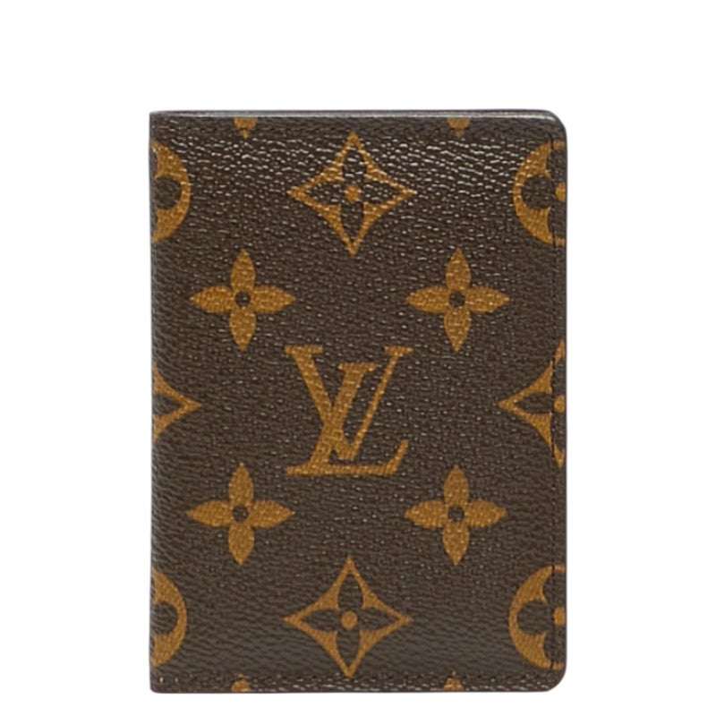 ルイ ヴィトン モノグラム ポルトカルト パス ヴェルティカル パスケース カードケース M66541 ブラウン PVC レザー レディース LOUIS VUITTON 【中古】
