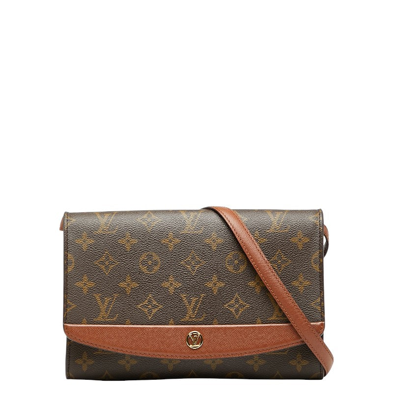 ルイ ヴィトン モノグラム ボルドー24 斜め掛け ショルダーバッグ M51798 ブラウン PVC レザー レディース LOUIS VUITTON 【中古】