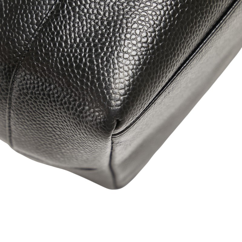 シャネル ココマーク ショルダーバッグ ブラック キャビアスキン レディース CHANEL 【中古】