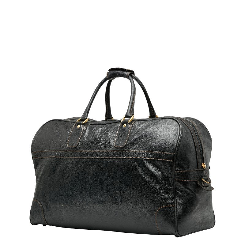 ジバンシー ロゴ ボストンバッグ ブラック レザー レディース Givenchy 【中古】