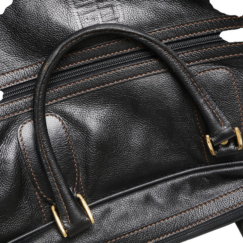 ジバンシー ロゴ ボストンバッグ ブラック レザー レディース Givenchy 【中古】