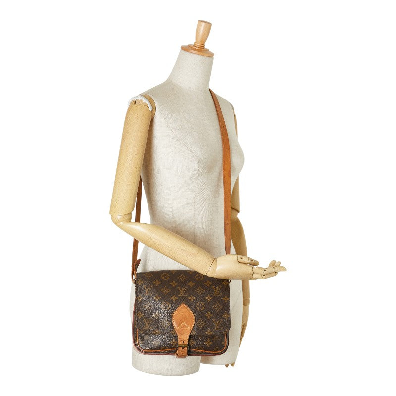 ルイ ヴィトン モノグラム カルトシェールMM 斜め掛け ショルダーバッグ M51253 ブラウン PVC レザー レディース LOUIS VUITTON 【中古】