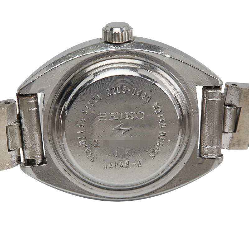 セイコー 腕時計 2205-0420 自動巻き パープル文字盤 ステンレススチール レディース SEIKO 【中古】