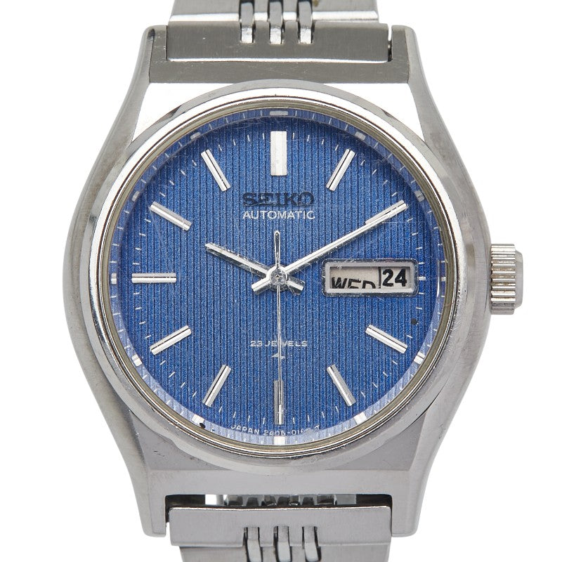 セイコー 腕時計 2406-0060 自動巻き ブルー文字盤 ステンレススチール レディース SEIKO 【中古】