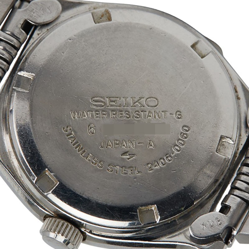 セイコー 腕時計 2406-0060 自動巻き ブルー文字盤 ステンレススチール レディース SEIKO 【中古】